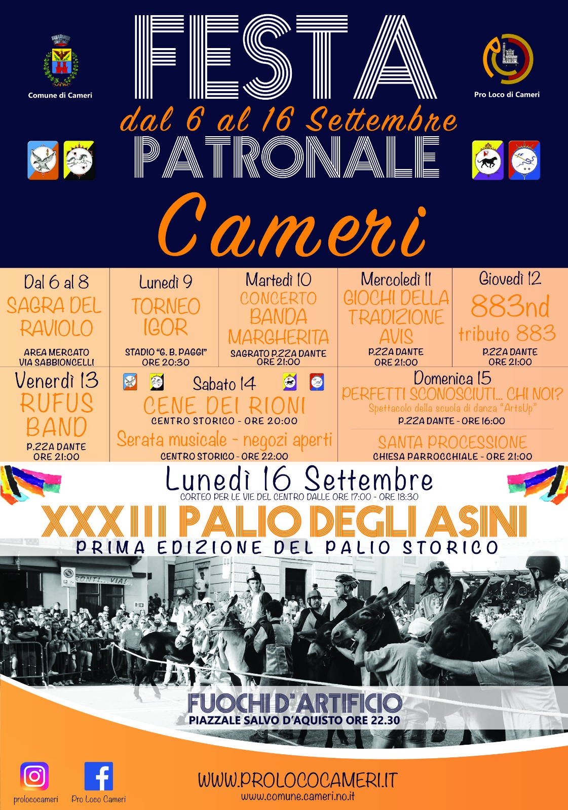 PROGRAMMA FESTA PATRONALE 2019