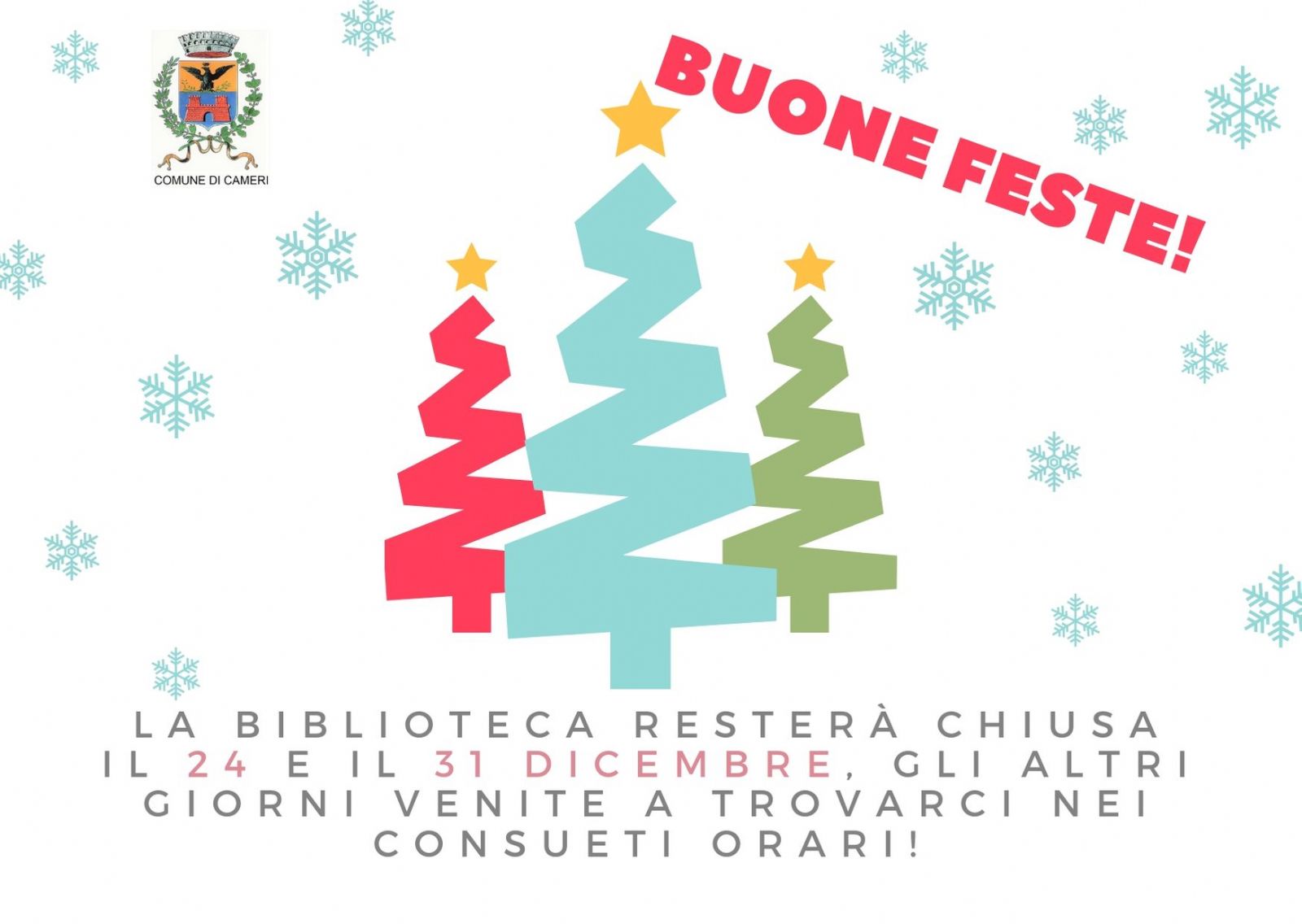 Orari natalizi biblioteca