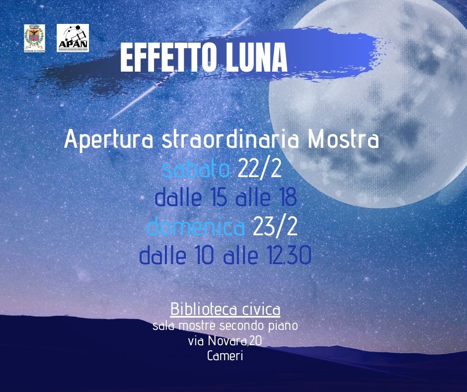 Apertura straordinaria mostra "Effetto luna"