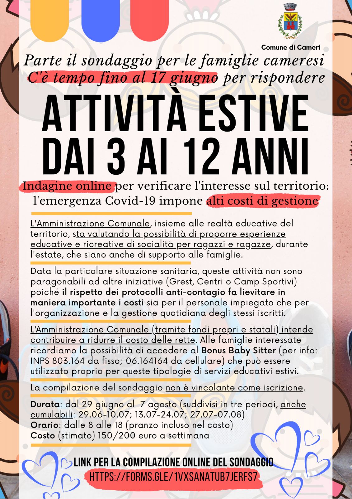 Attività estive anno 2020 - Sondaggio