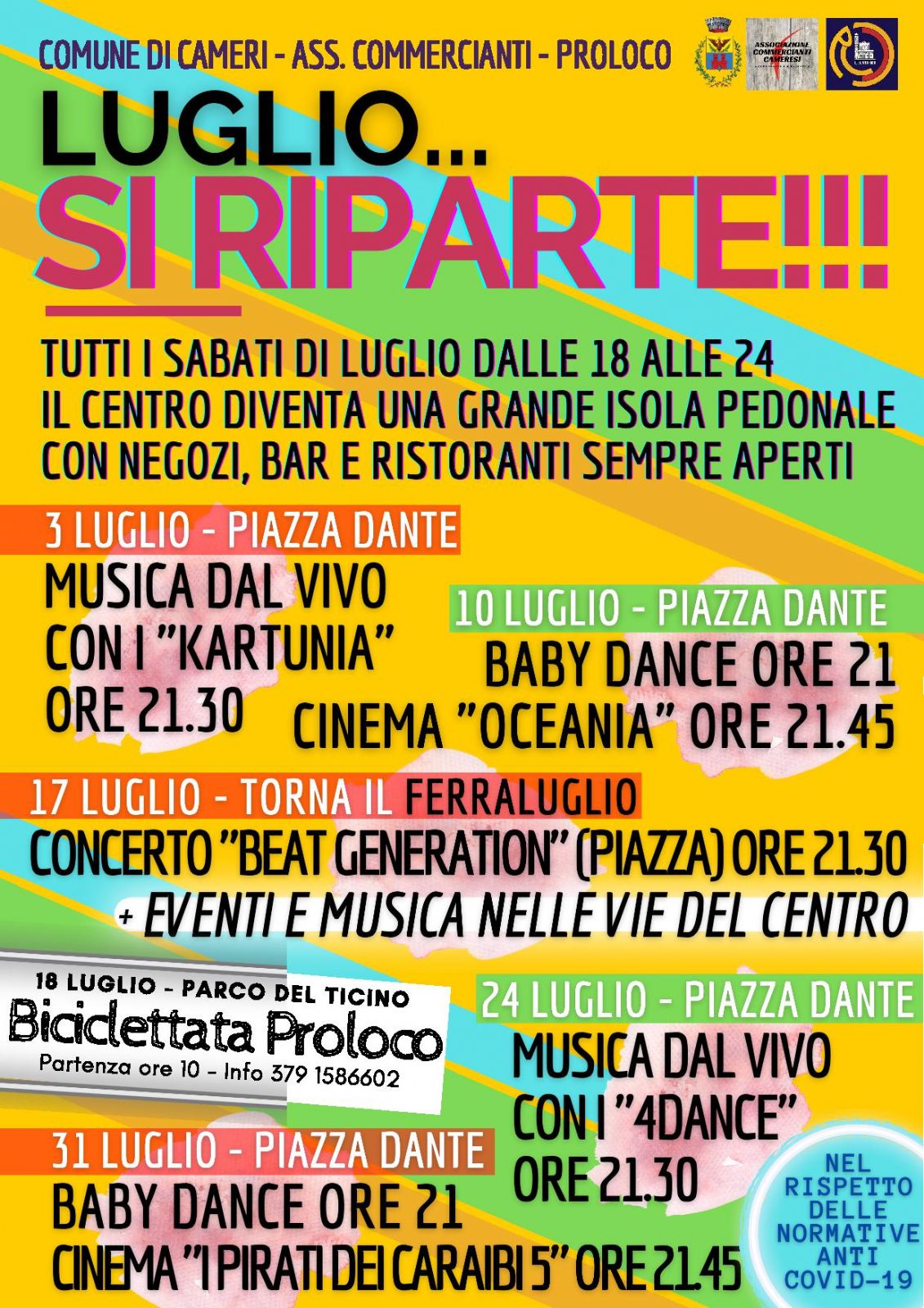 Evento "Luglio ...si riparte". Avviso chiusura strade