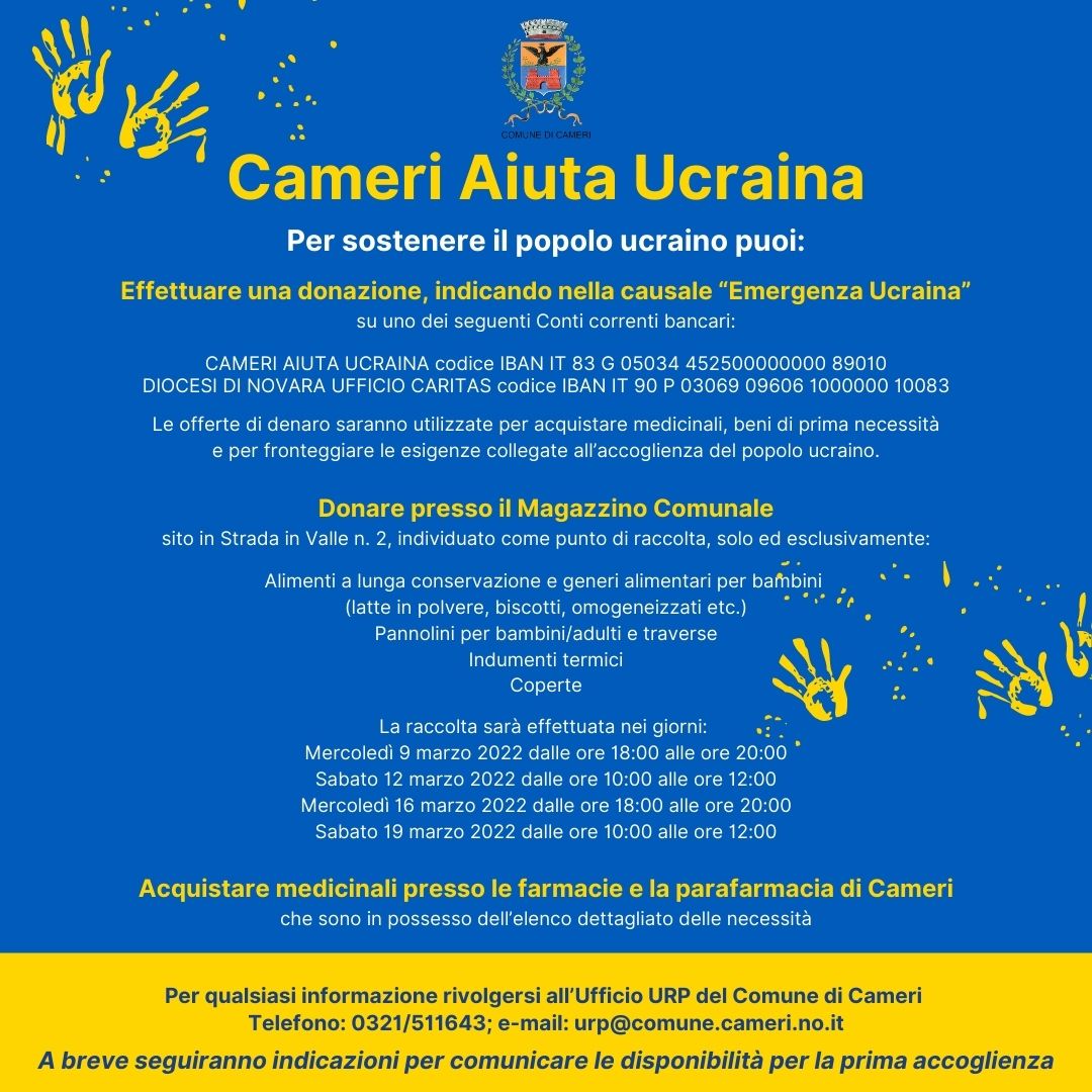 CAMERI AIUTA UCRAINA