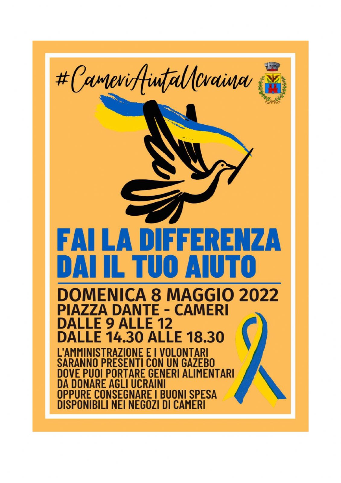 CAMERI AIUTA UCRAINA - FAI LA DIFFERENZA DAI IL TUO AIUTO