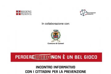PERDERE TUTTO NON &#200; UN BEL GIOCO – INCONTRO INFORMATIVO RIVOLTO ALLA POPOLAZIONE