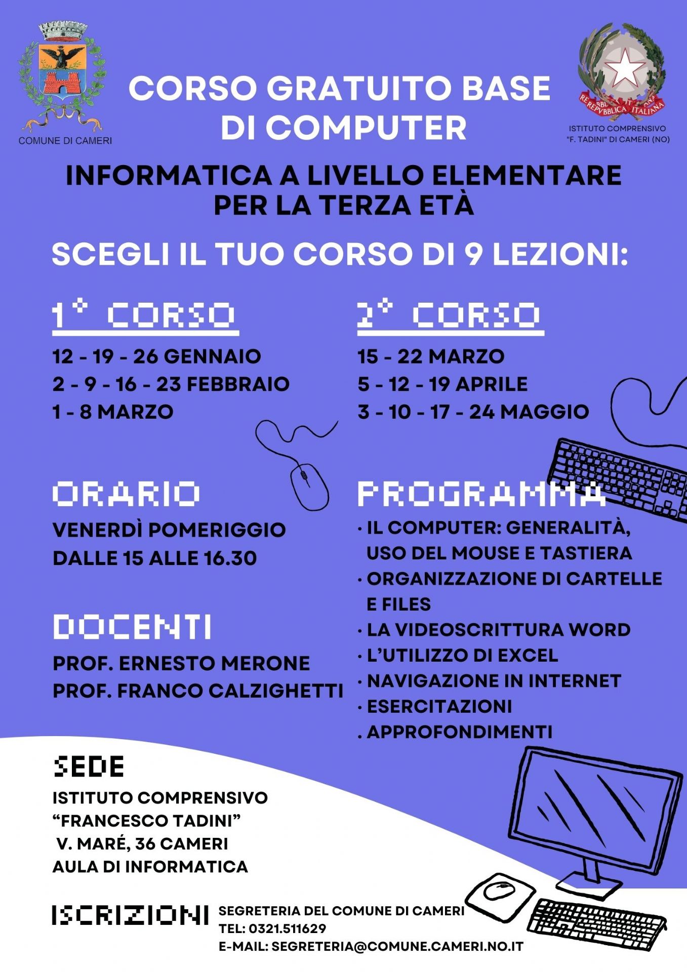 Corso di informatica per la terza età
