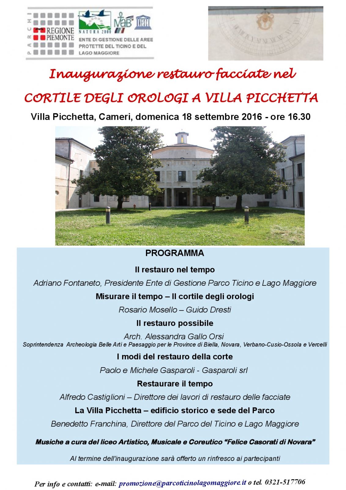 CORTILE DEGLI OROLOGI A VILLA PICCHETTA