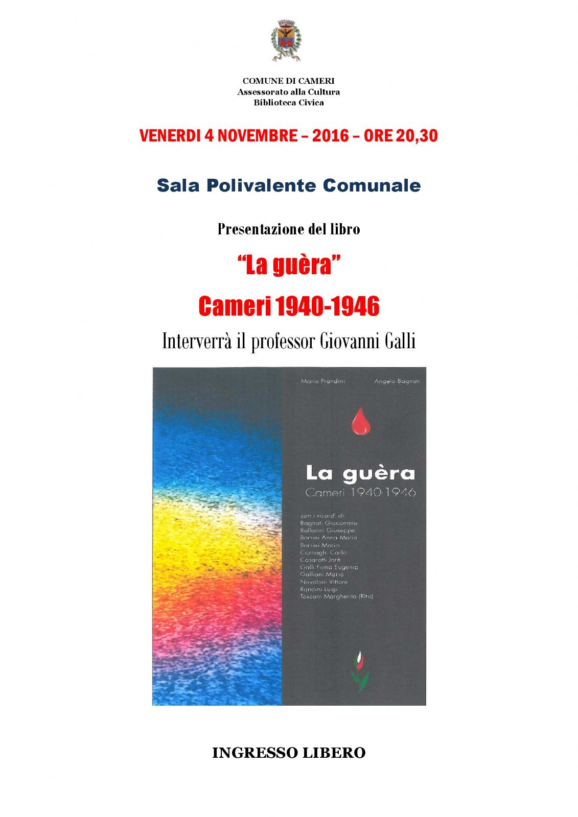 Presentazione volume "La Guera"
