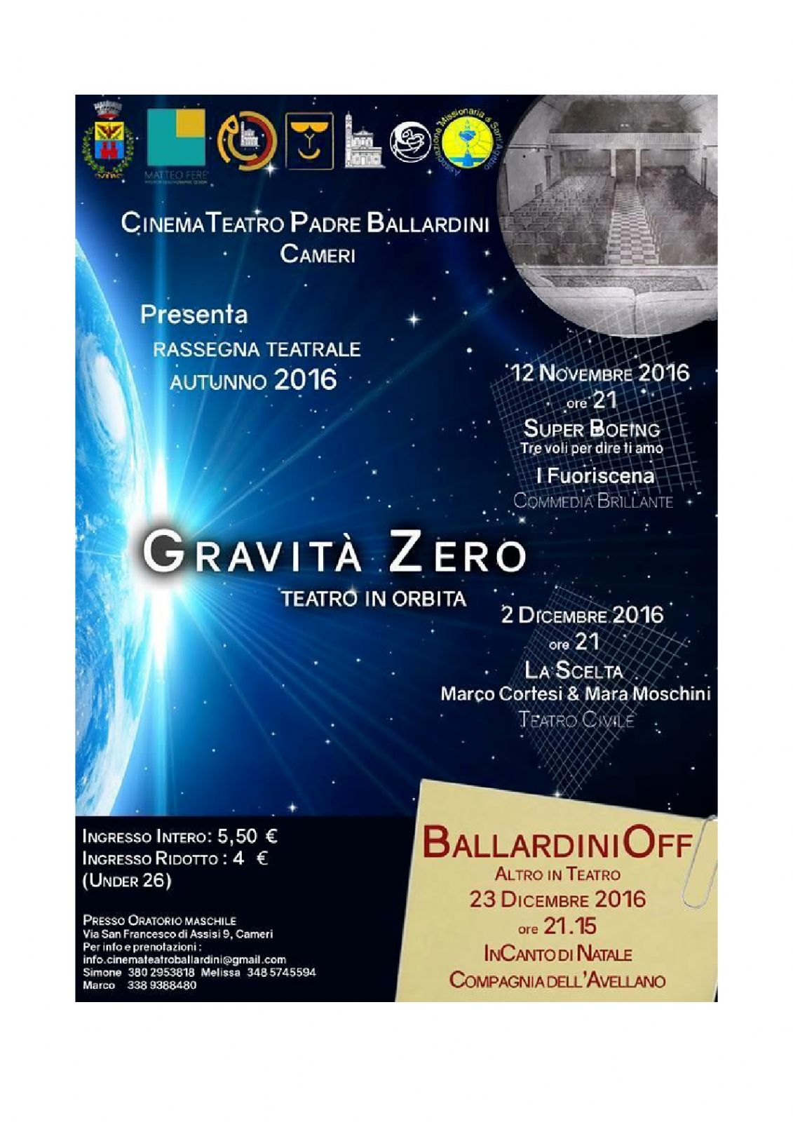 Cinema Teatro Padre Ballardini Cameri.