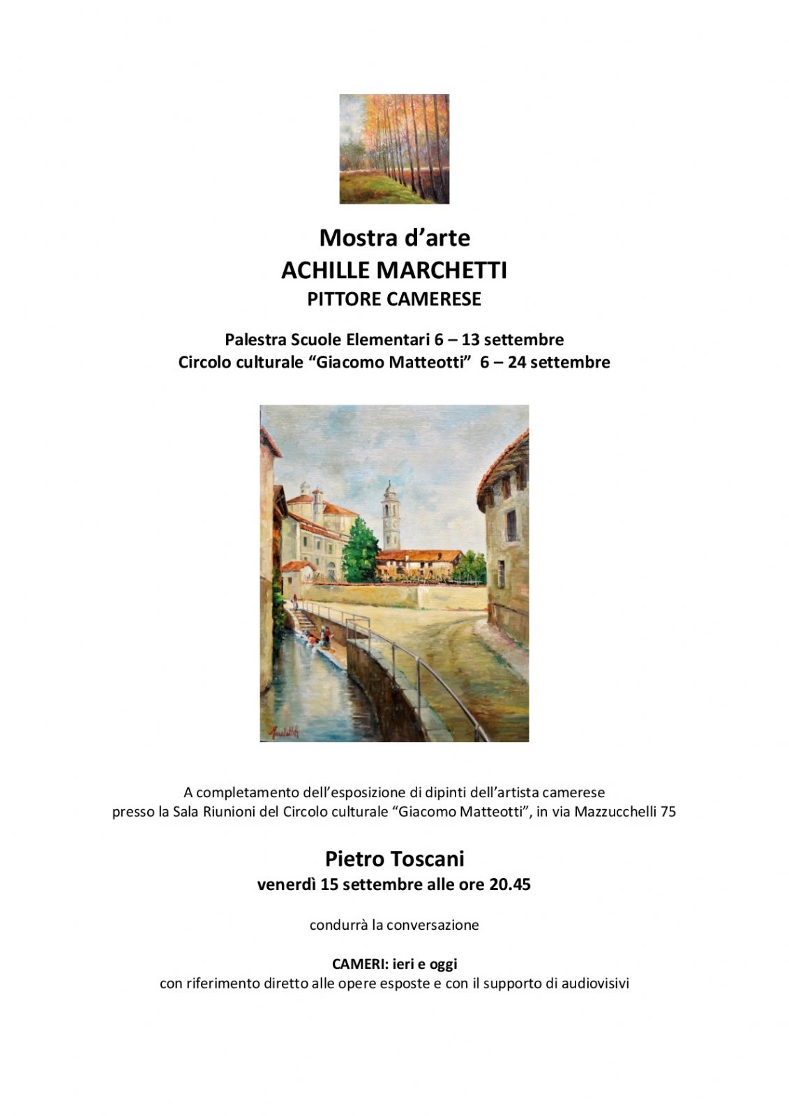 ACHILLE MARCHETTI, pittore camerese