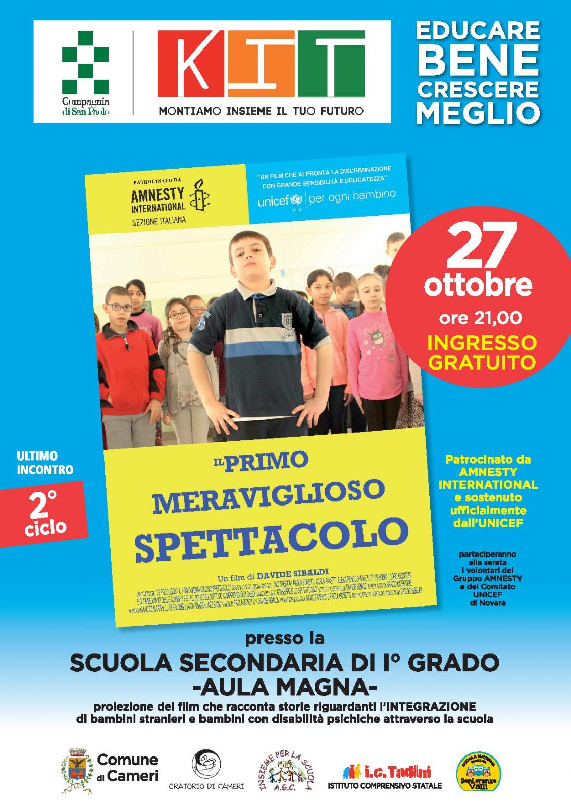 Proiezione del film "Il primo meraviglioso spettacolo"