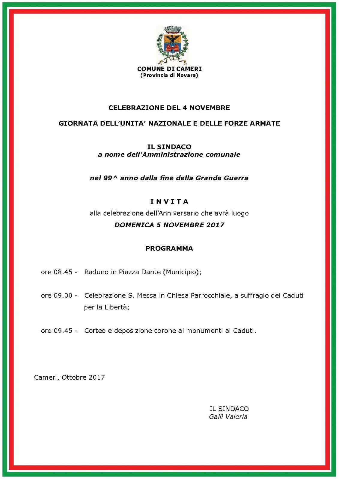 Celebrazione IV Novembre