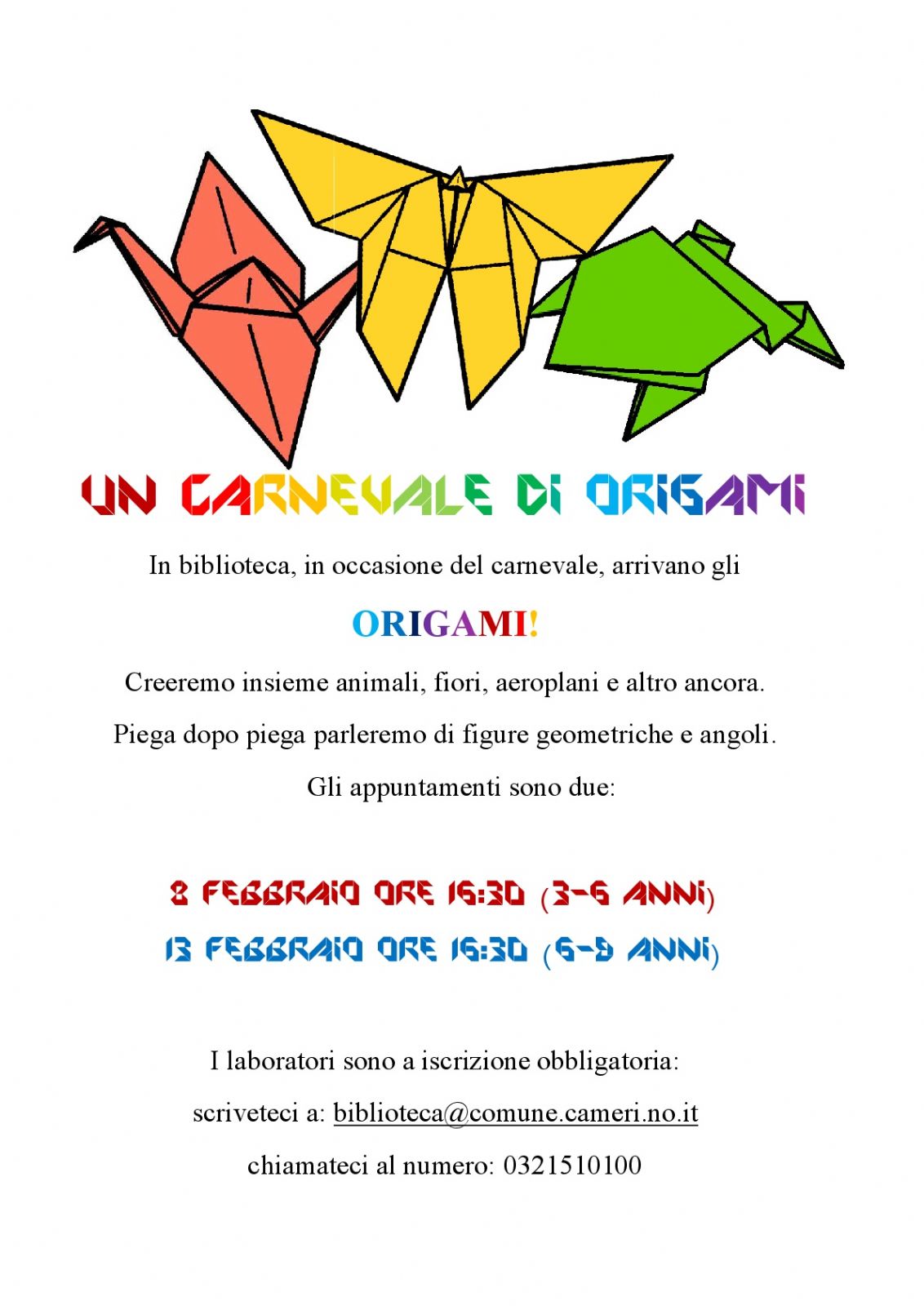 Un carnevale di ORIGAMI