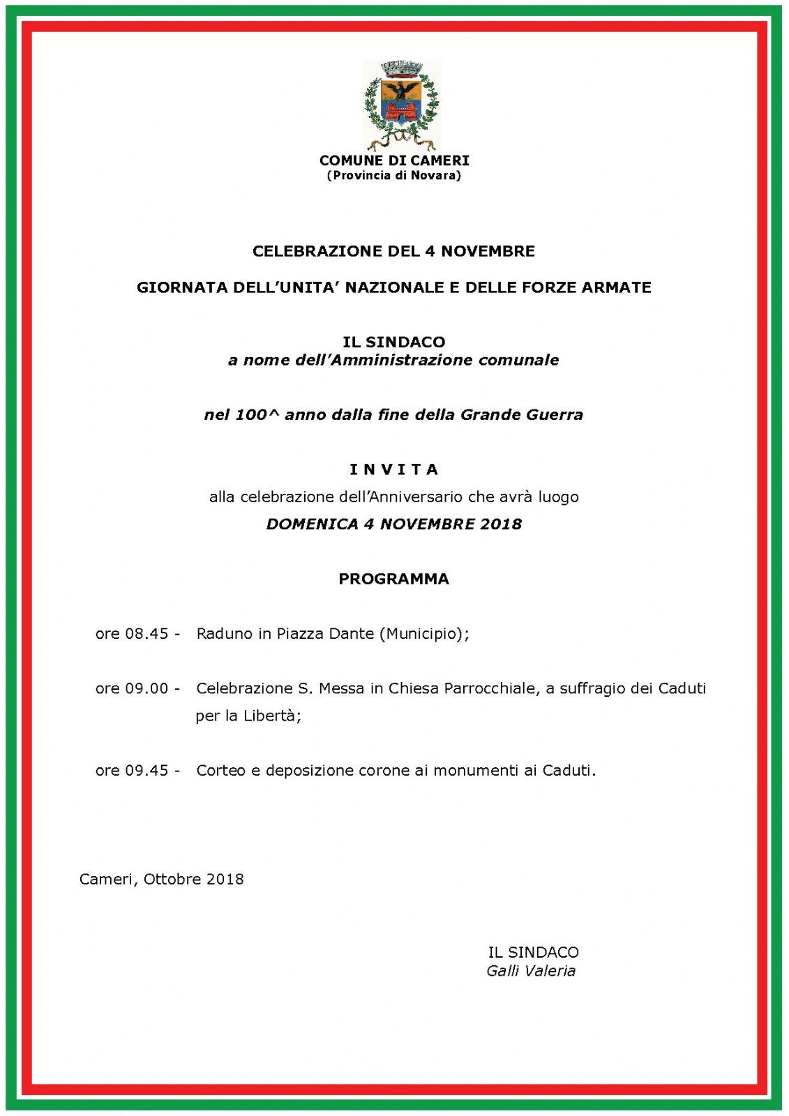 Celebrazione IV Novembre
