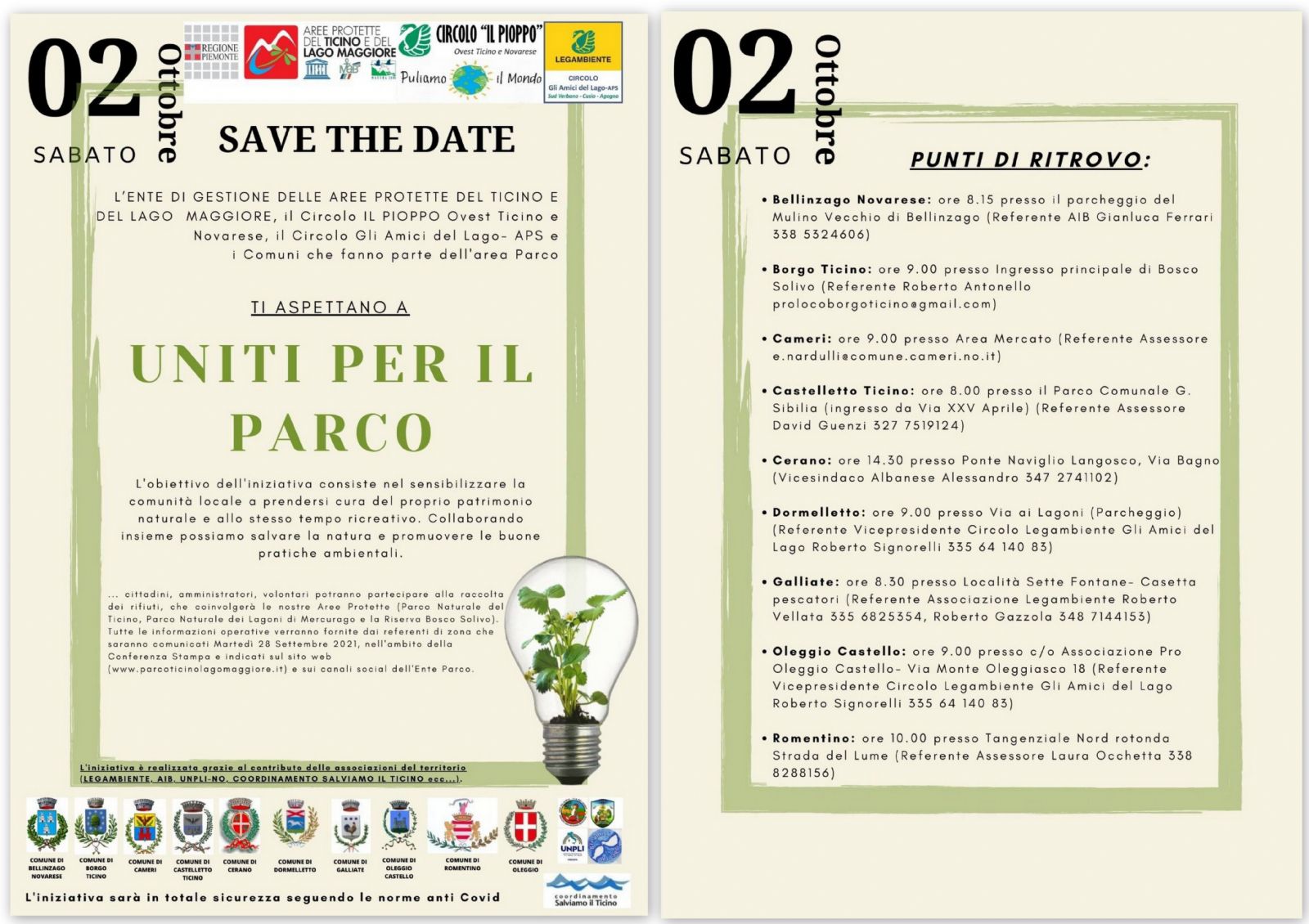 SAVE THE DATE - Sabato 2 ottobre