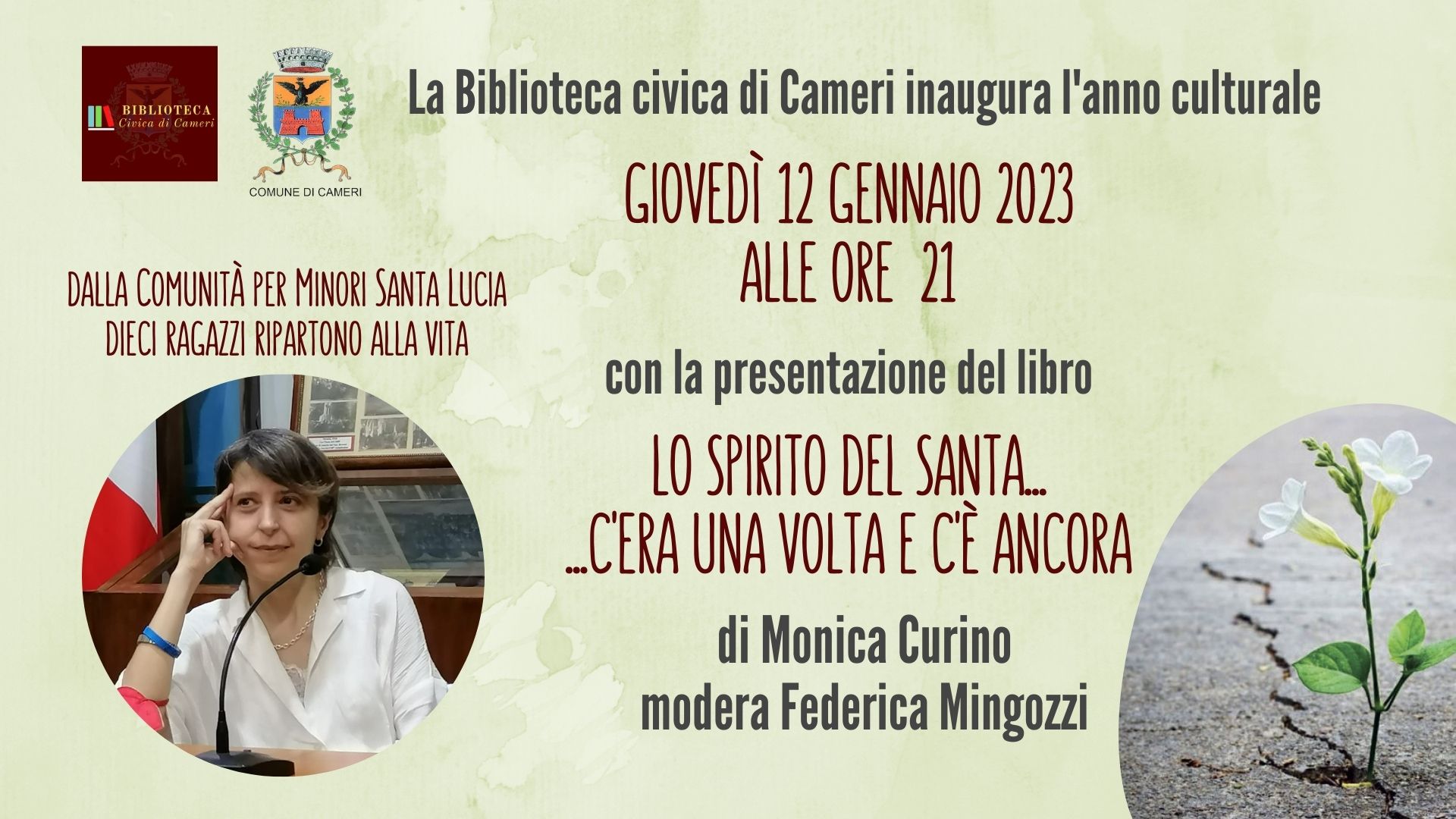 Monica Curino, "Lo spirito del Santa" // Inaugurazione anno culturale in Biblioteca civica