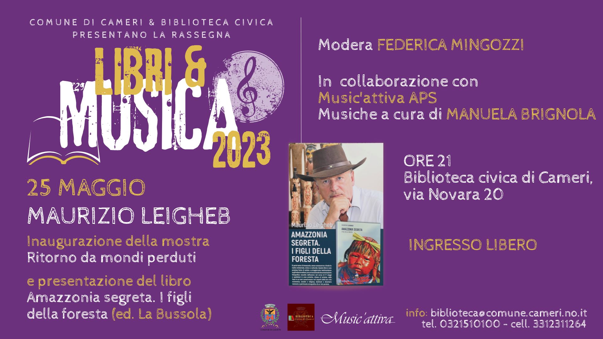 Incontro con Maurizio Leigheb: Mostra, libri e musica // Rassegna Libri&Musica in Biblioteca civica