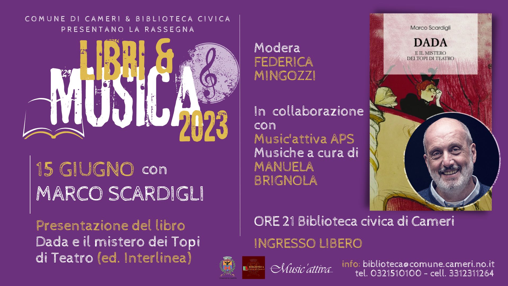Incontro con Marco Scardigli // Rassegna "Libri&Musica" in Biblioteca civica