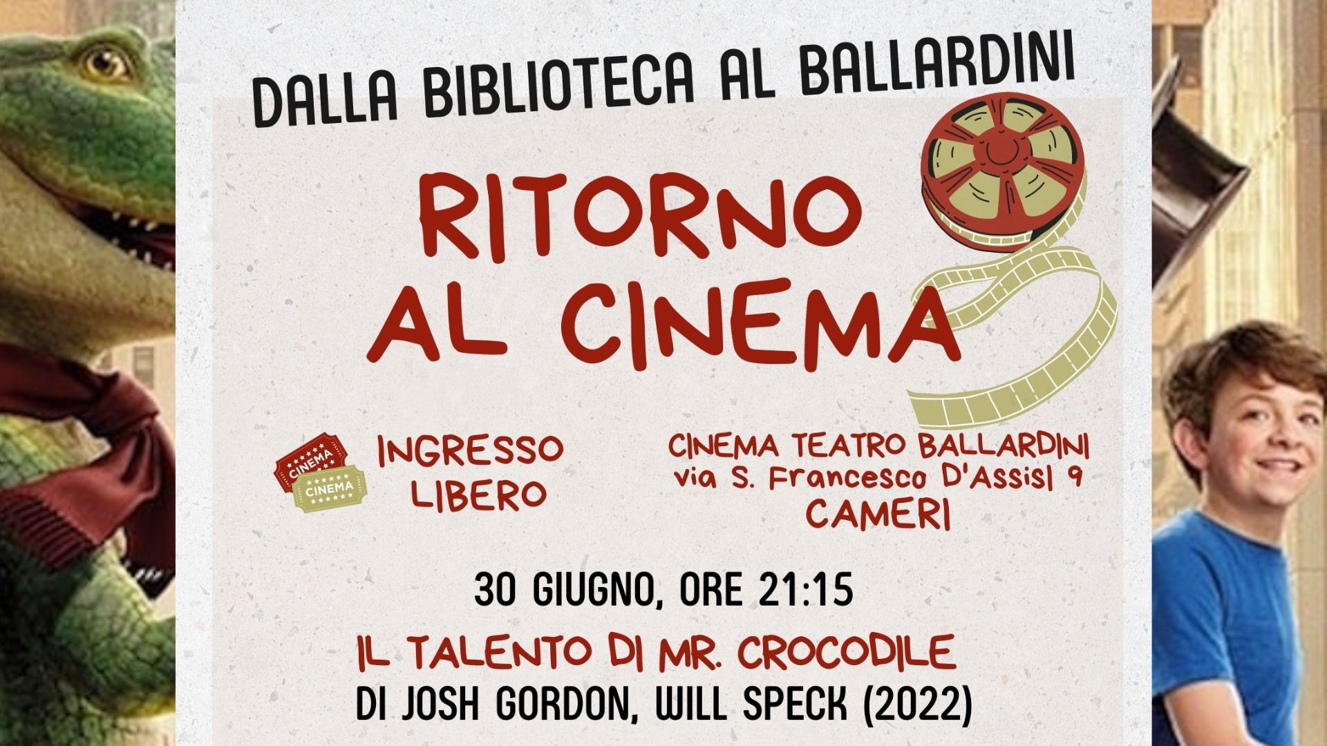 "Il talento di Mr. Crocodile" di Josh Gordon e Will Speck // Rassegna "Ritorno al cinema"