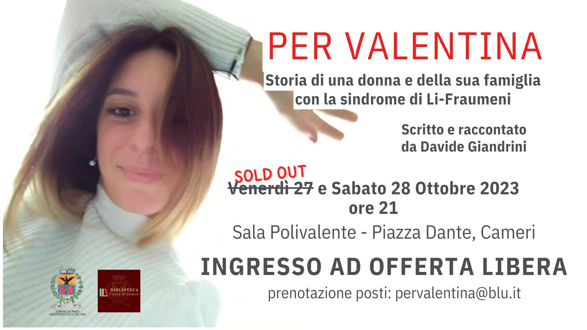 "Per Valentina" // Spettacolo di Davide Giandrini