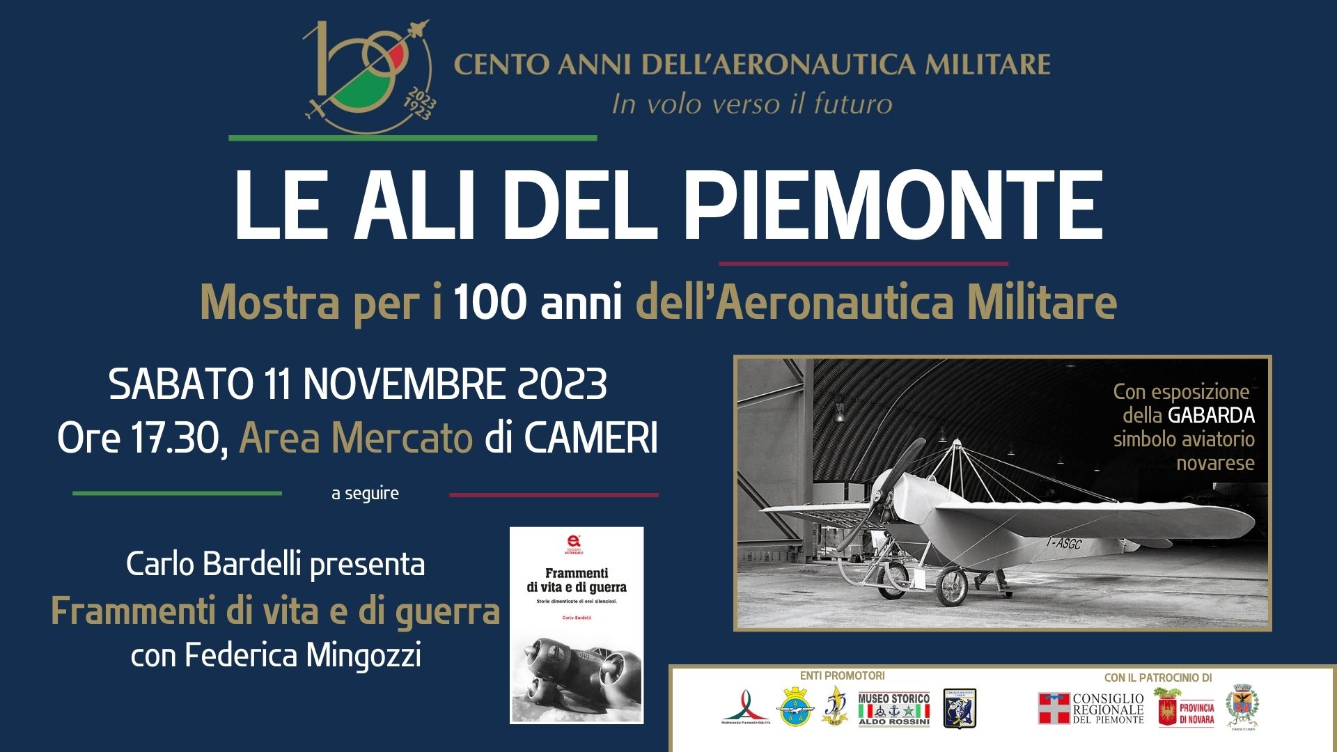 Le ali del Piemonte // Mostra per i 100 anni dell'Aeronautica Militare e presentazione libro di Carlo Bardelli