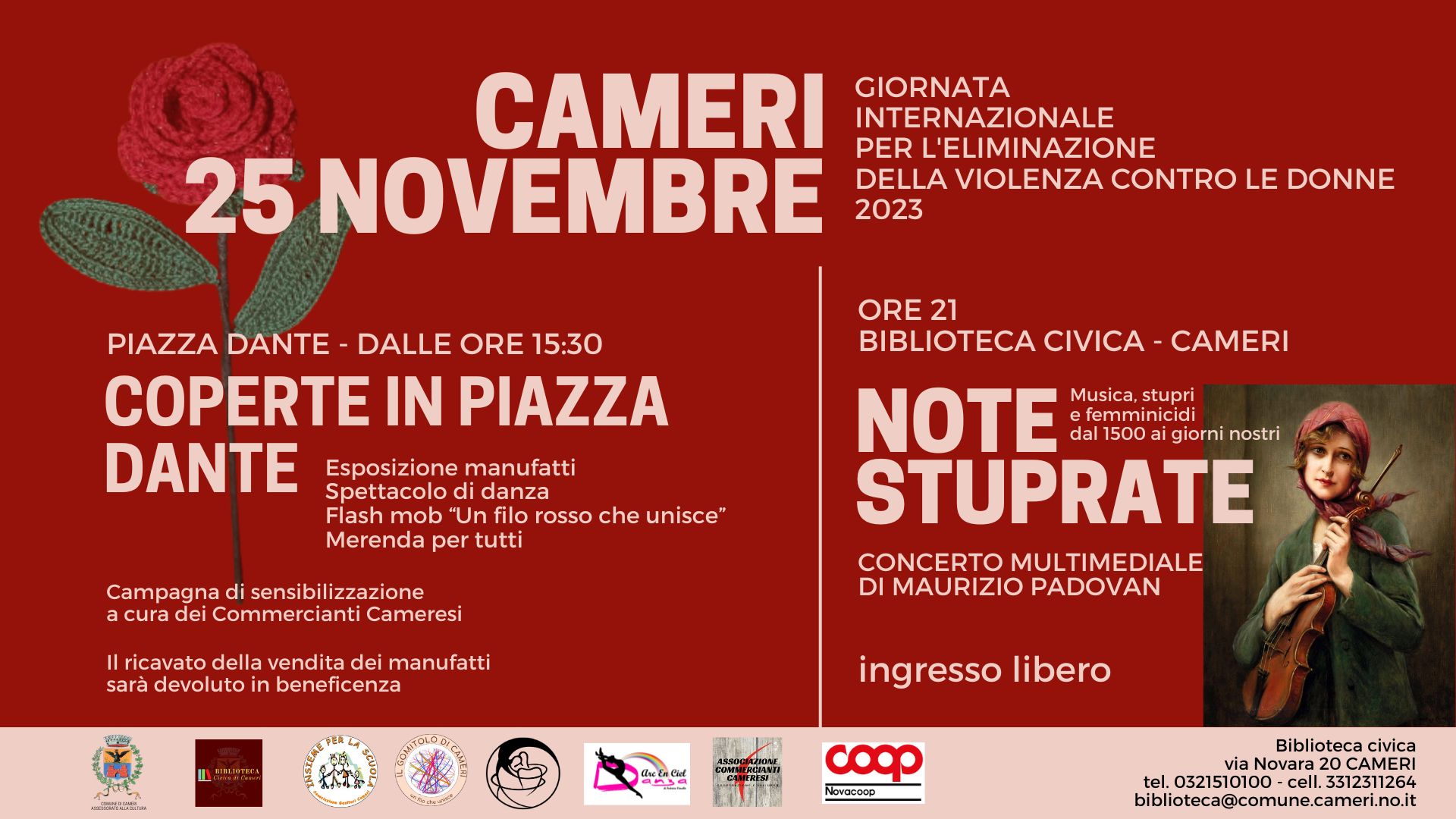 25 Novembre a Cameri // Giornata internazionale per l'eliminazione della violenza contro le donne