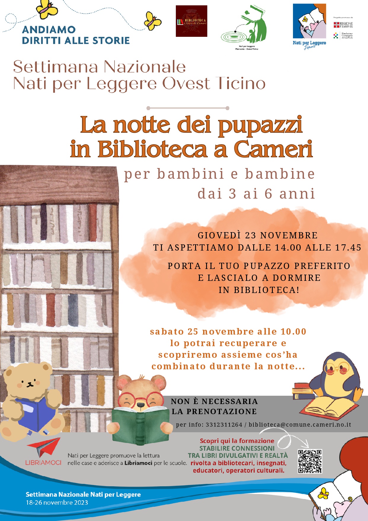 La notte dei pupazzi in biblioteca