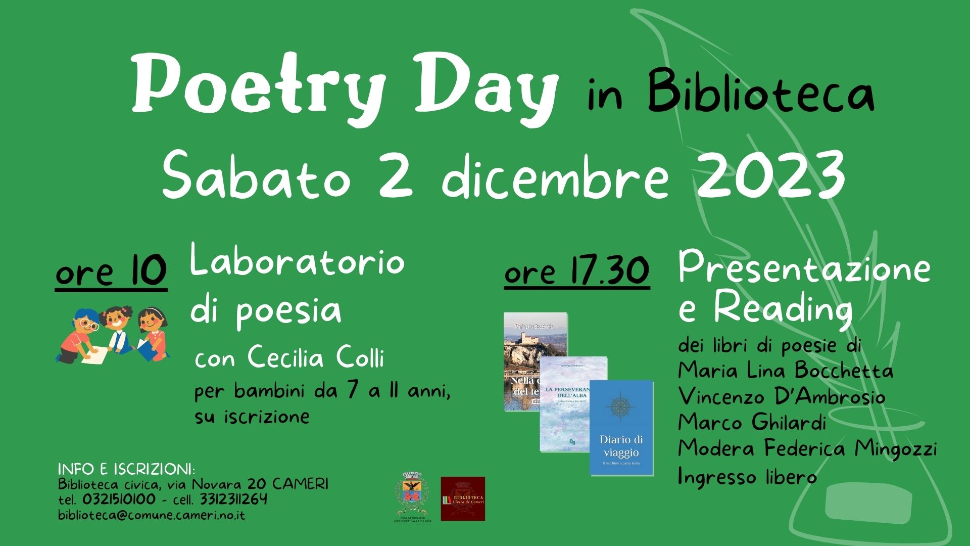 “Poetry Day” in Biblioteca civica